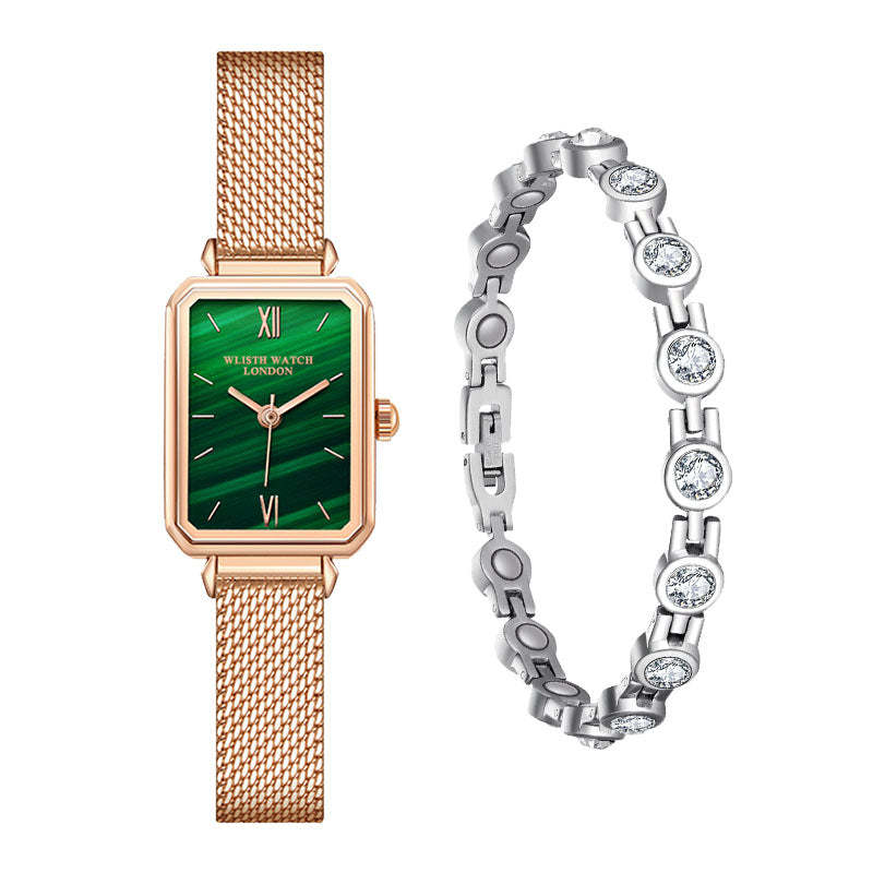 Time  Style Ⅵ - Quartz Watch & Magnetic Bracelet Gift Set
