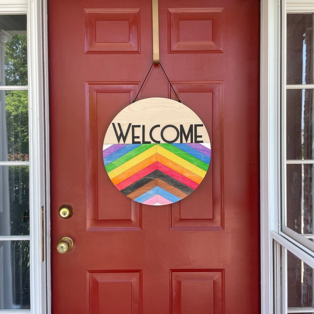 🌈LGBT Welcome Sign, Pride Door Sign
