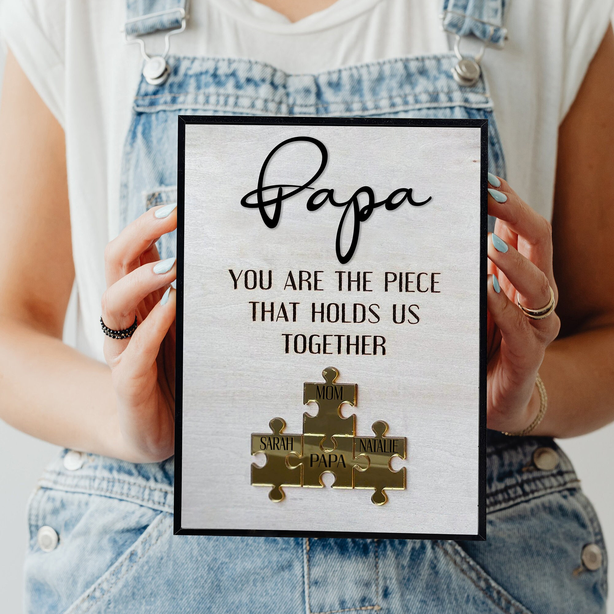 Father Day Puzzle Sign，Fathers Day Gift🎁
