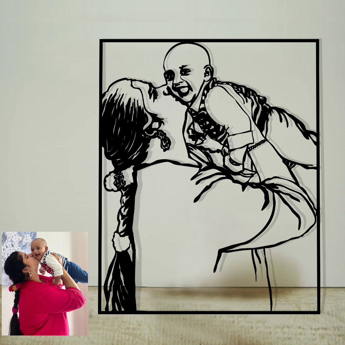 🎁 Custom metal portrait - Special Gift For Him - Memory Gifts