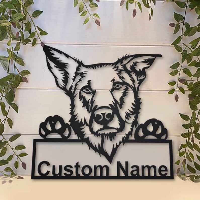 Personalized Chinook Dog Metal Sign Art