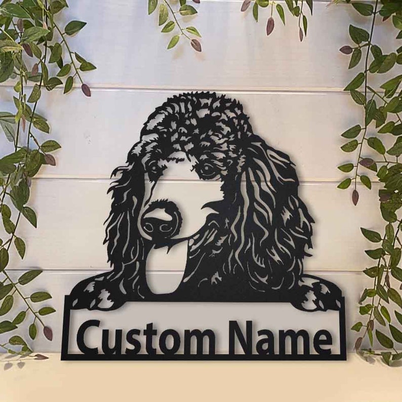Personalized Poodle Dog Metal Sign Art