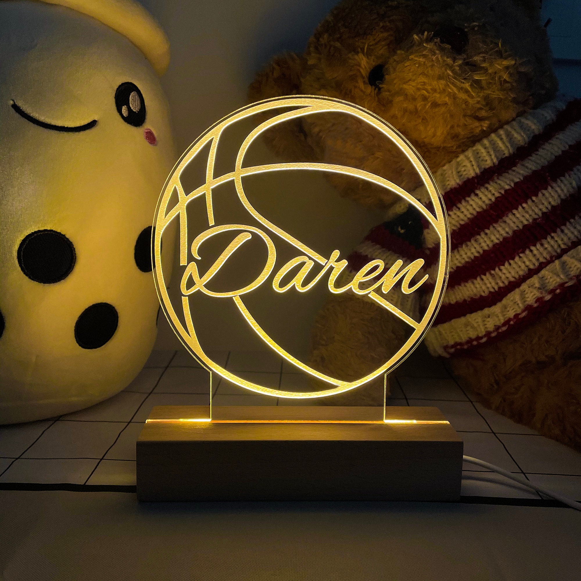 Personalized 3D Illusion Lamp Basketball