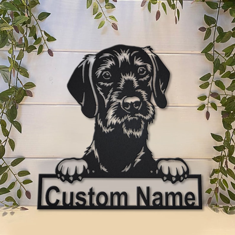 Personalized Short Haired Pudelpointer Dog Metal Sign Art