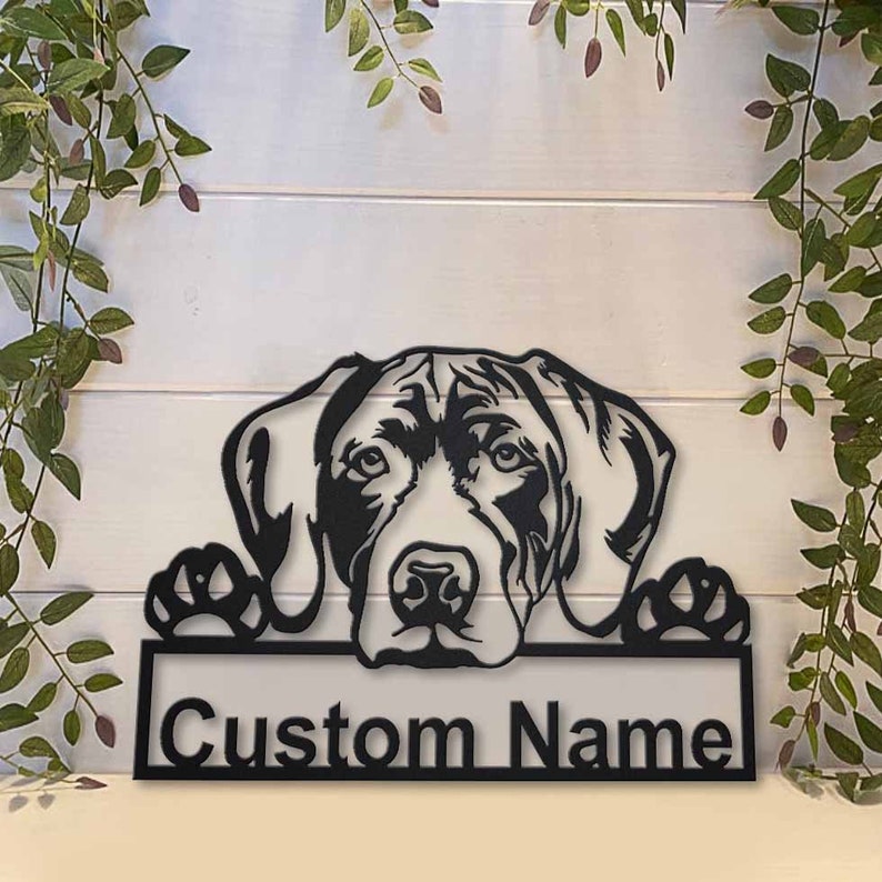 Personalized German Shorthaired Pointer Dog Metal Sign Art