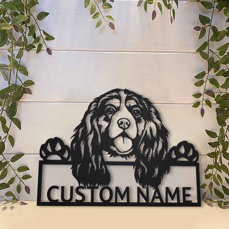 Personalized Cavalier King Charles Dog Metal Sign Art