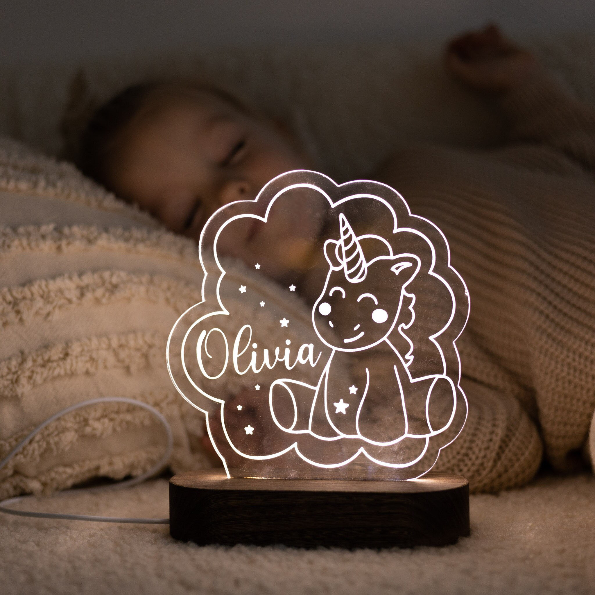 Custom Baby Night Light, Cute Nursery Decor