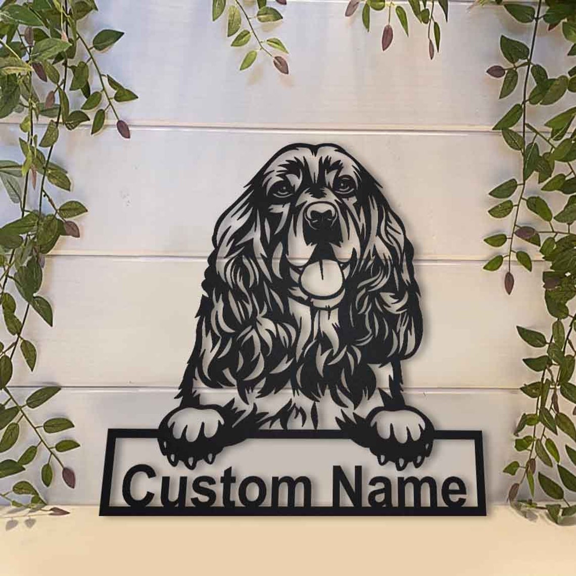 Personalized Cocker Spaniel Dog Metal Sign Art
