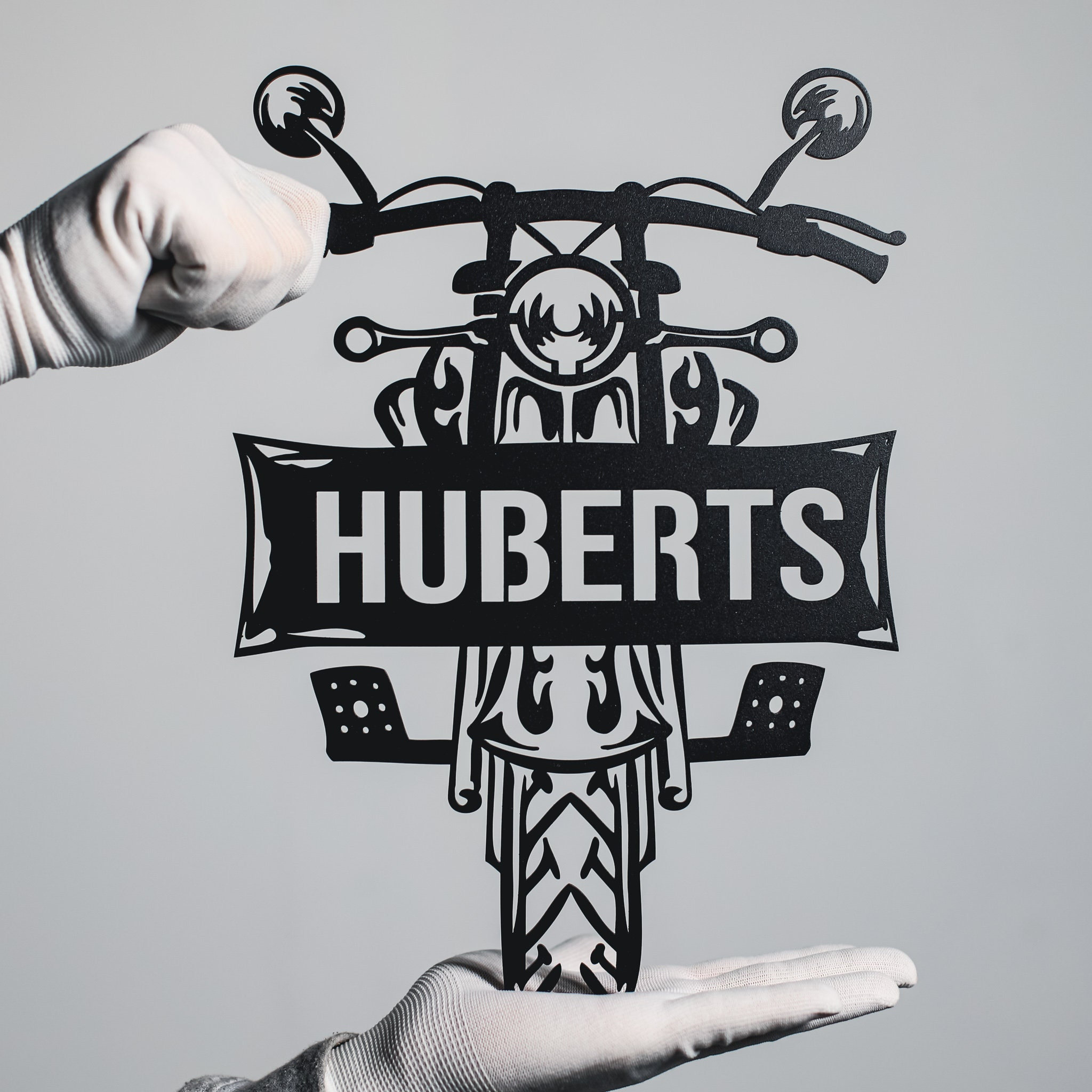 Custom Motorcycle Wall Art with Text