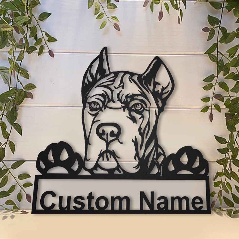 Personalized Cane Corso Dog Metal Sign Art