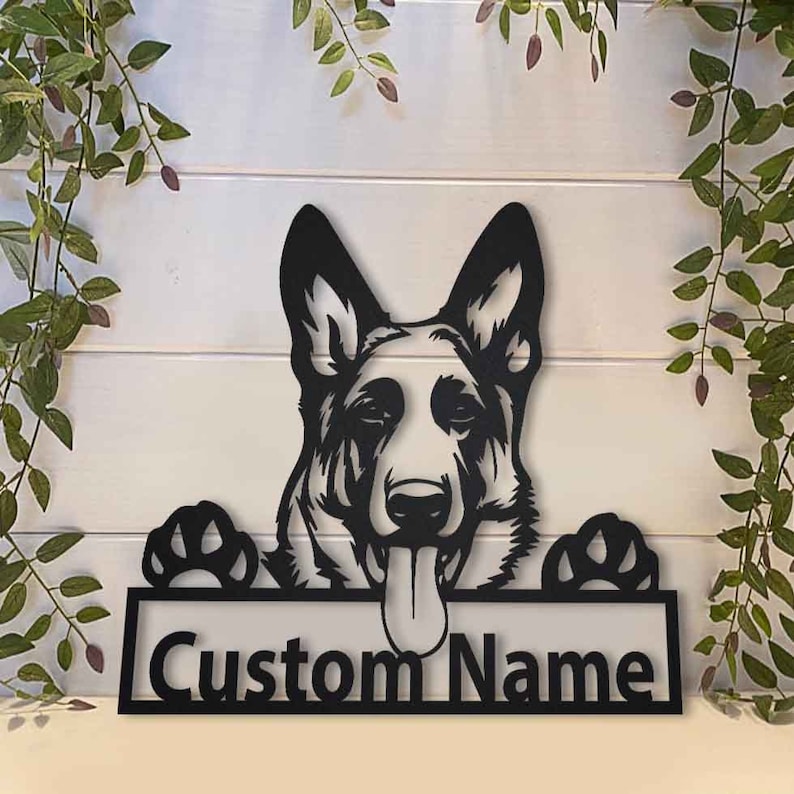 Personalized German Shepherd Dog Metal Sign Art