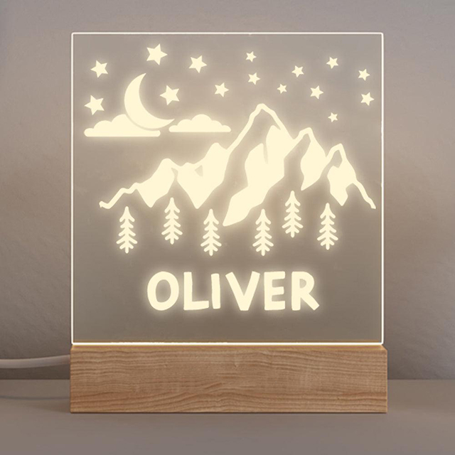 Mountains - Personalized Night Light