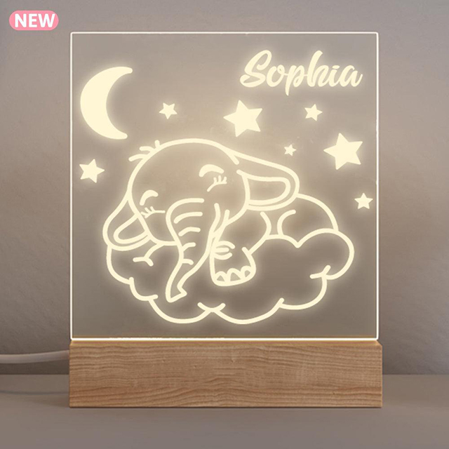  Elephant - Personalized Night Light