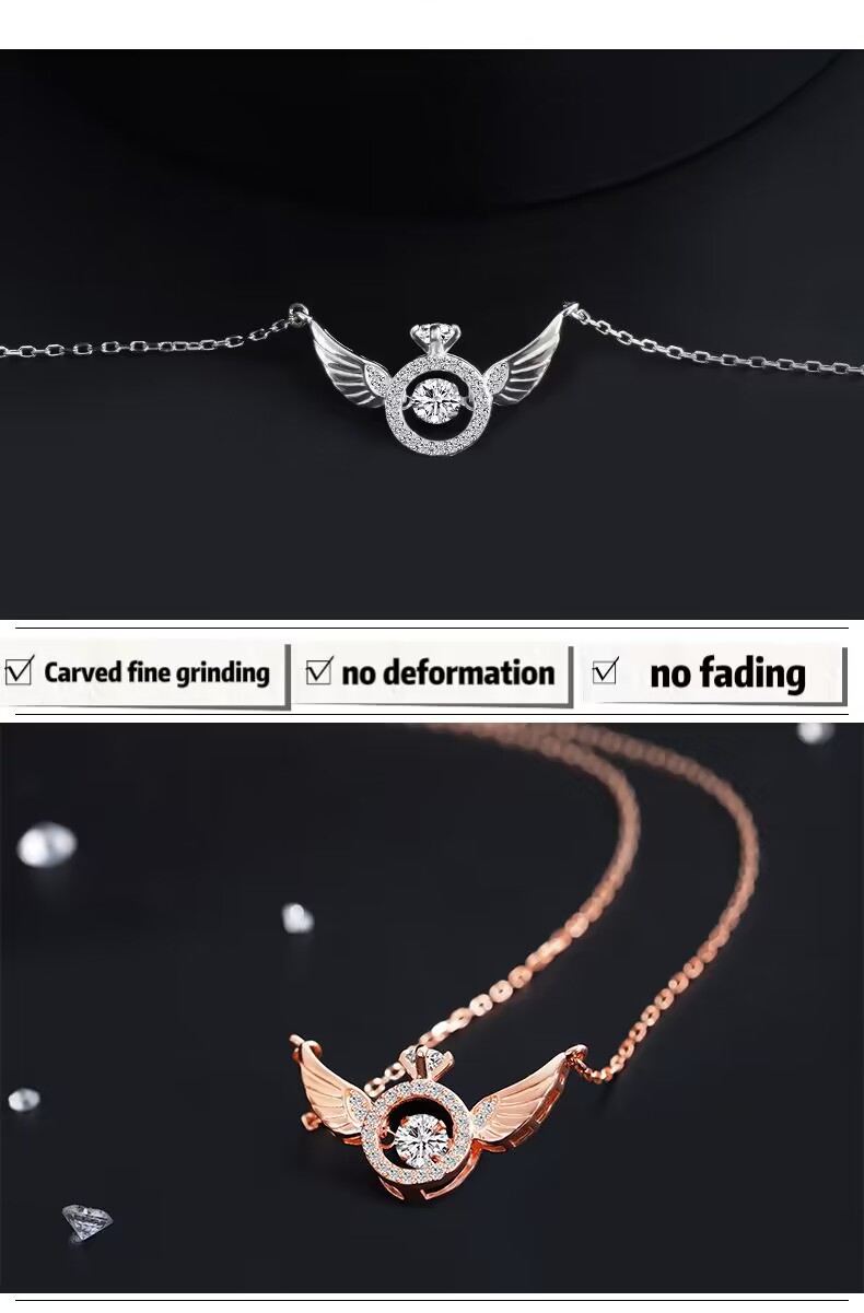 Sterling Silver S925 Angel Wings Necklace-The most beautiful necklace for the most beautiful her.