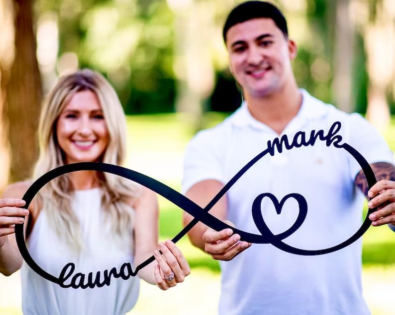 💕Personalized Metal Infinity Sign 💕Valentine's Day limited logo🎁【BU