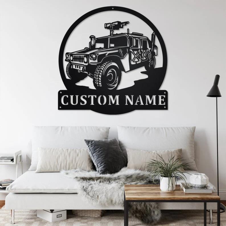 Custom Humvee Metal Wall Art