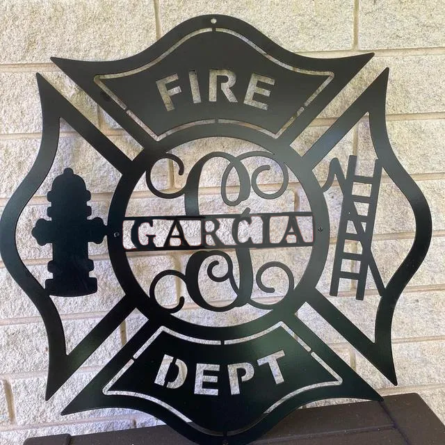 Fire fighters Personalized Metal Name Signs