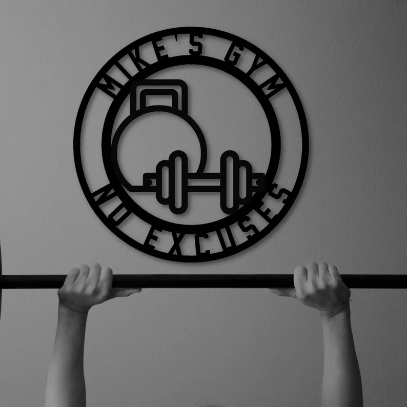 Personalized Home Gym Signs for Workout Room