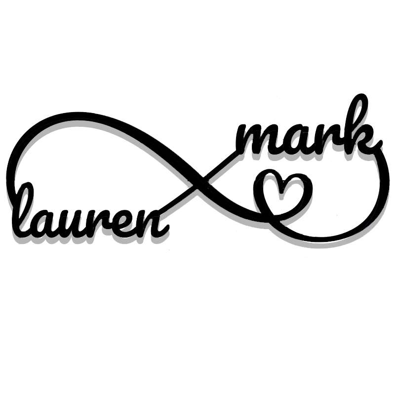 💕Personalized Metal Infinity Sign 💕Valentine's Day limited logo🎁【BU