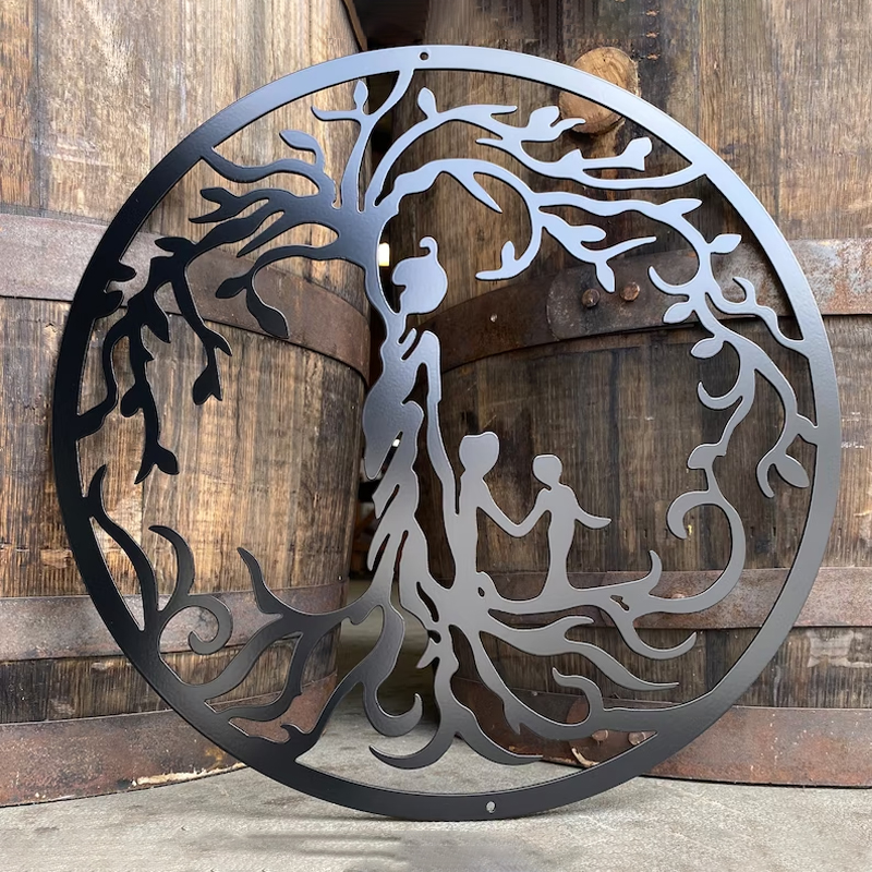 Tree of Life Metal Wall Art, Mother Child Sign