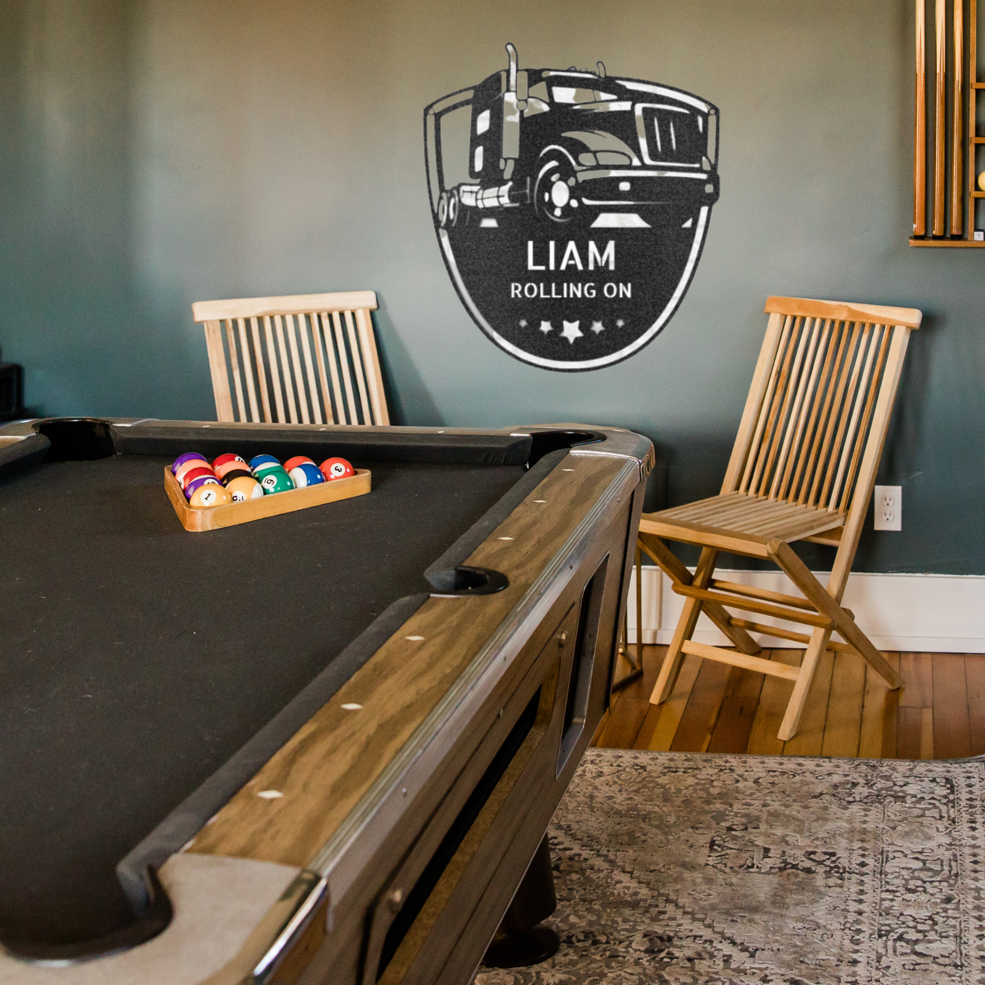 Personalized Truck Driver Sign, Semi-Truck, Tractor Trailer Gift