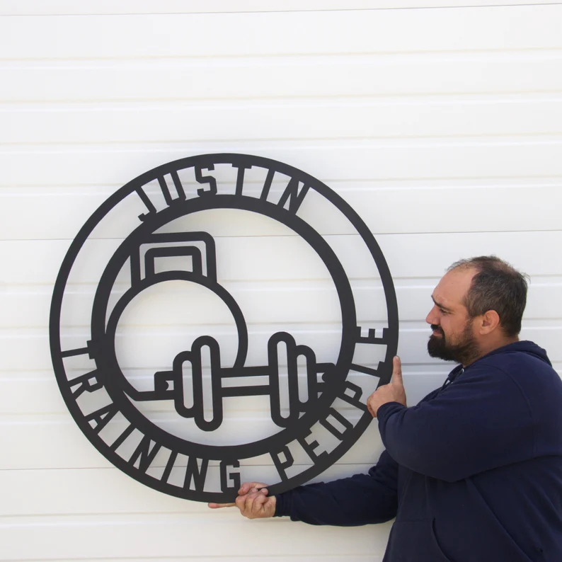 Personalized Home Gym Signs for Workout Room
