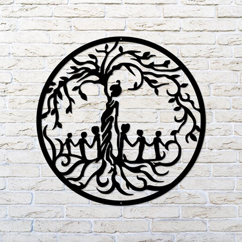 Tree of Life Metal Wall Art, Mother Child Sign