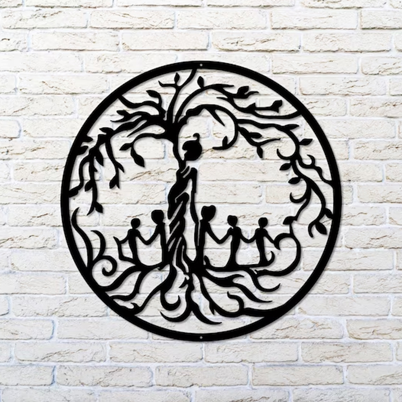 Tree of Life Metal Wall Art, Mother Child Sign