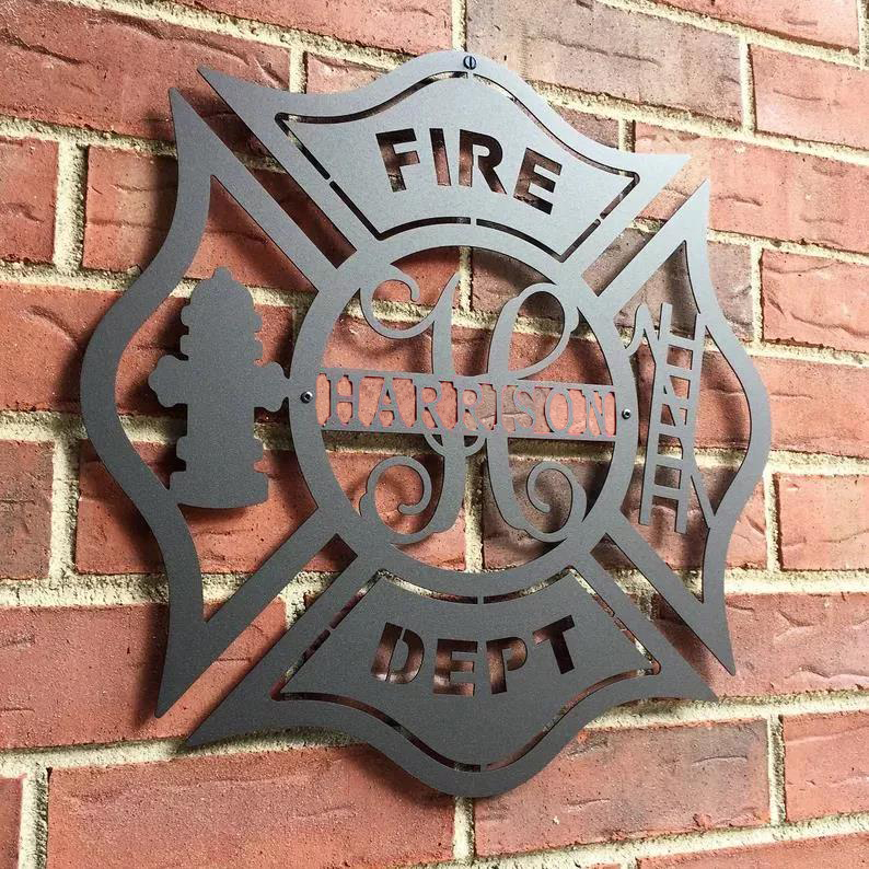 Fire fighters Personalized Metal Name Signs 🎁【BUY 2 FREE SHIPPING】