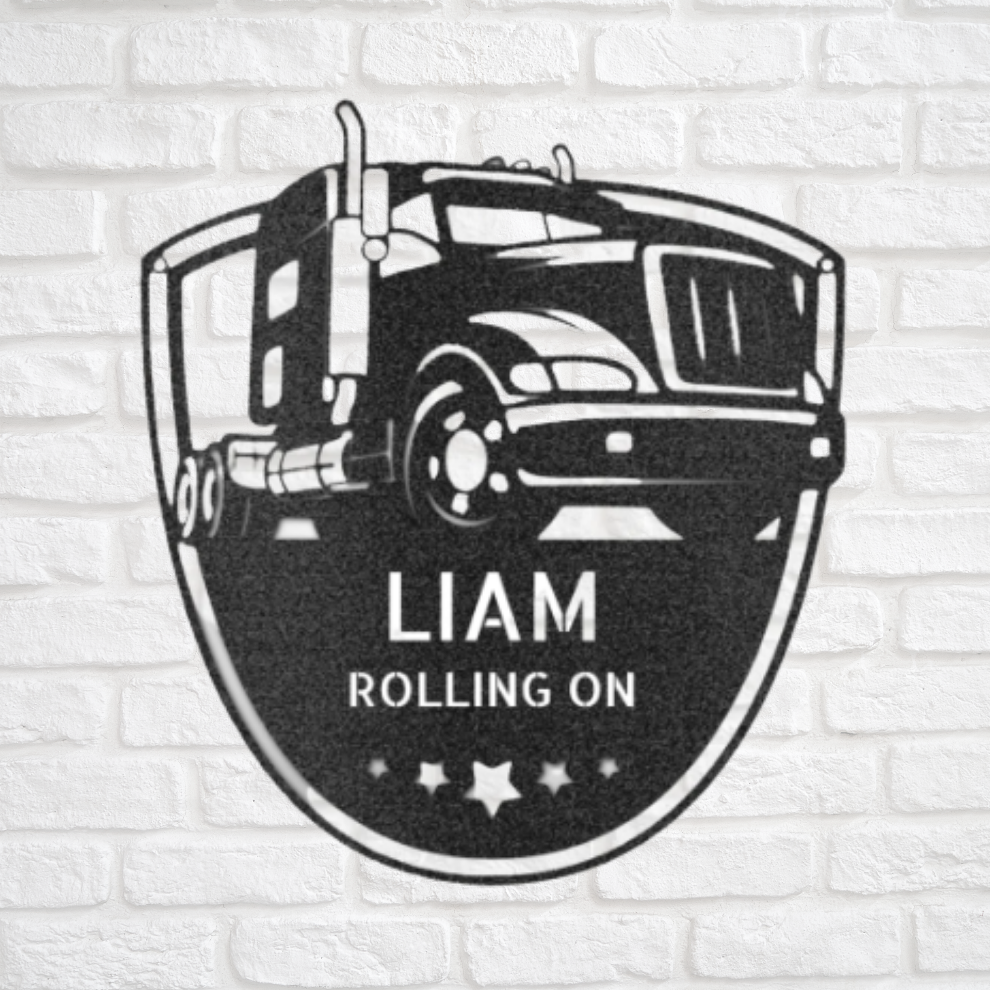 Personalized Truck Driver Sign, Semi-Truck, Tractor Trailer Gift