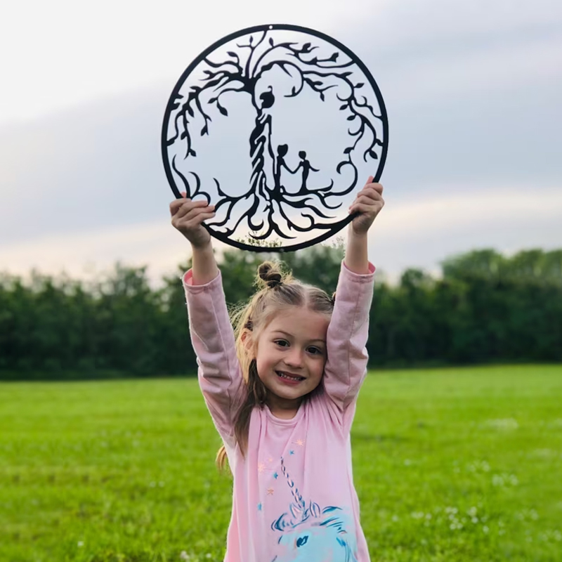 Tree of Life Metal Wall Art, Mother Child Sign