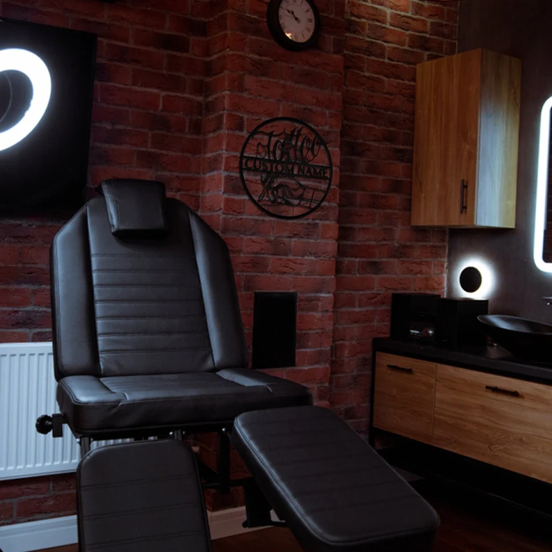 Tattoo Artist Personalized Metal Signs Decor for Tattoo Shop