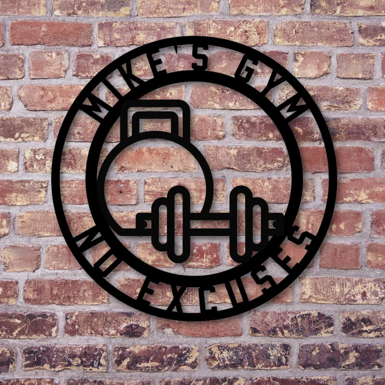 Personalized Home Gym Signs for Workout Room