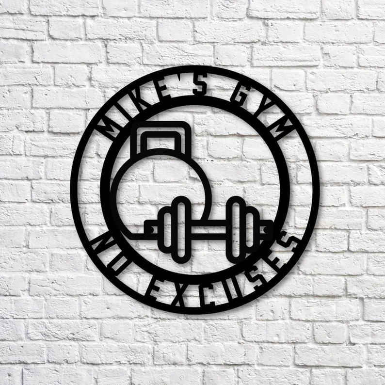 Personalized Home Gym Signs for Workout Room
