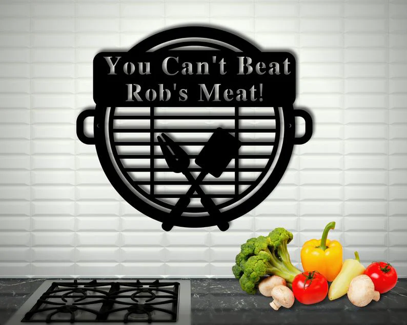 Personalized Metal BBQ Sign