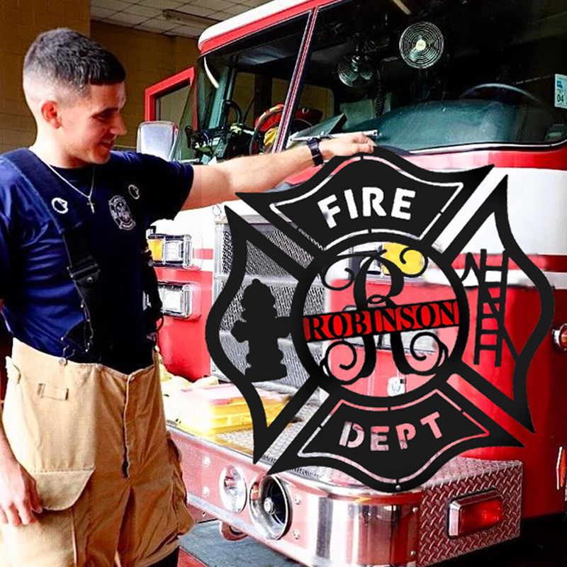 Fire fighters Personalized Metal Name Signs 