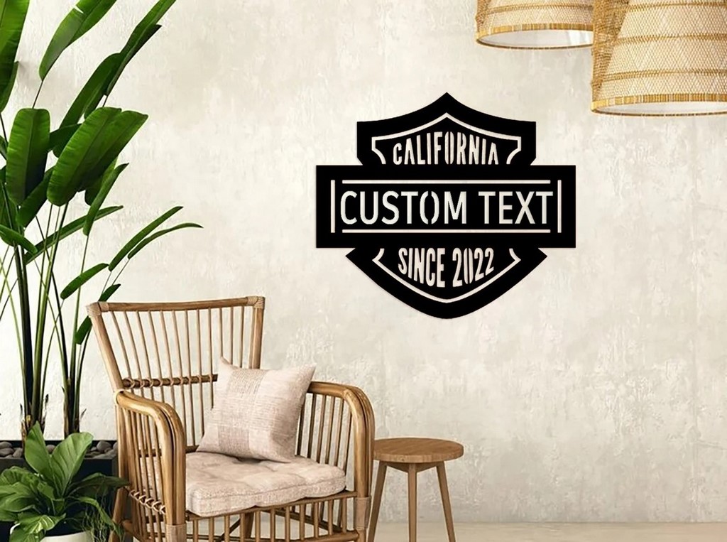 US Custom Motorcycle Metal Wall Art |ST303