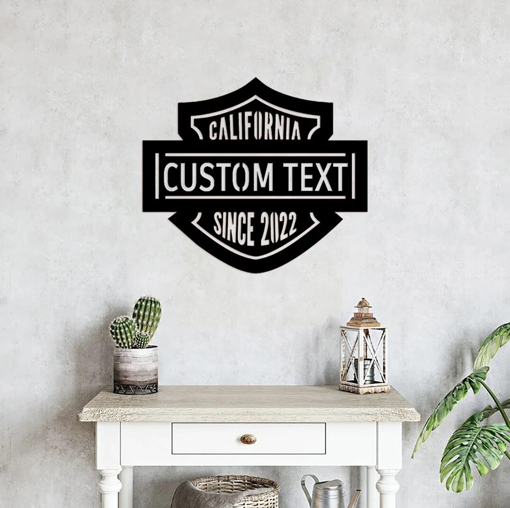 US Custom Motorcycle Metal Wall Art |ST303