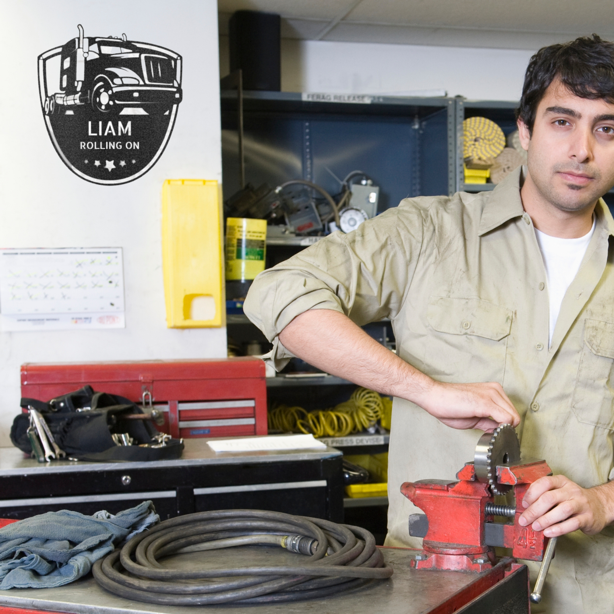 Personalized Truck Driver Sign, Semi-Truck, Tractor Trailer Gift