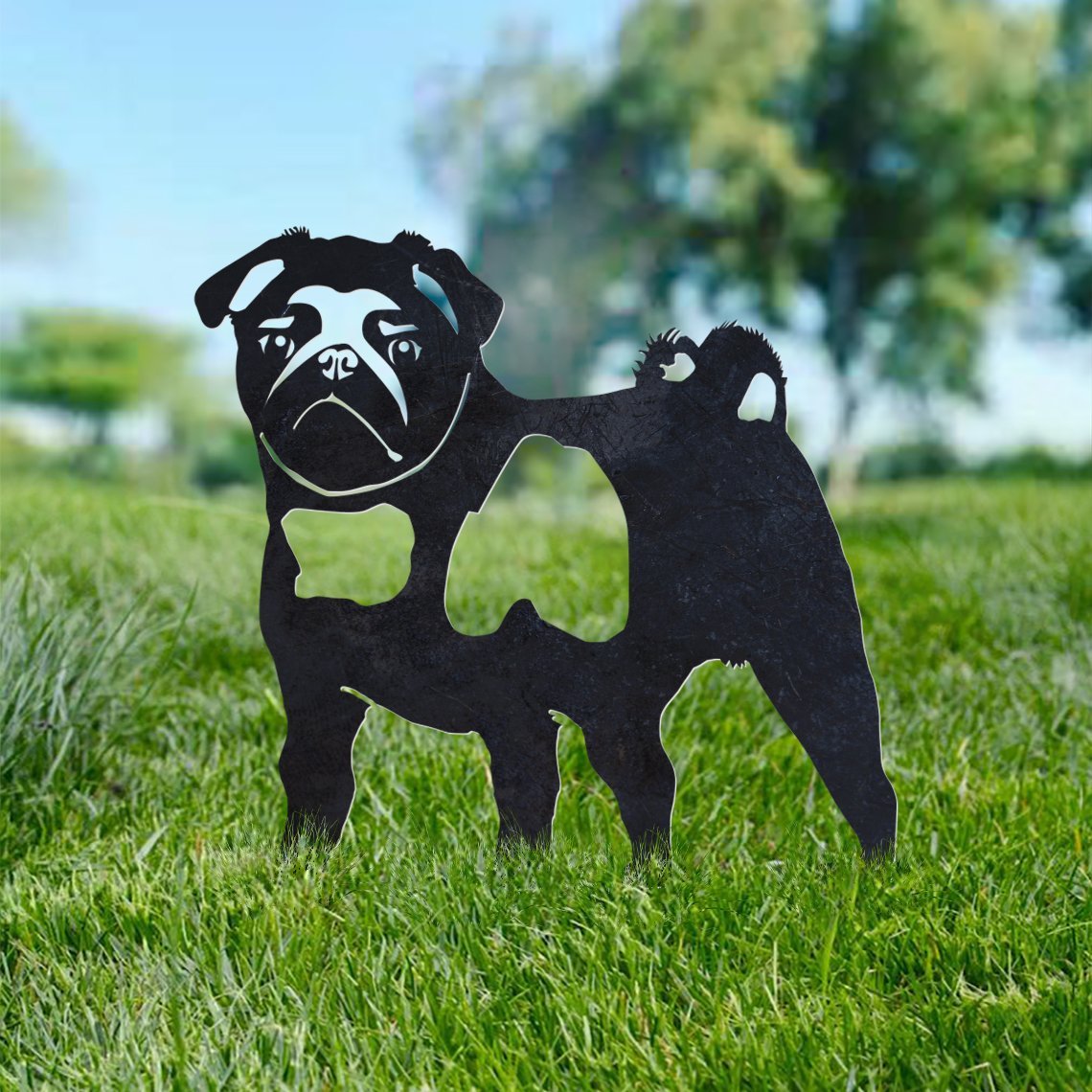 Pug Metal Silhouette