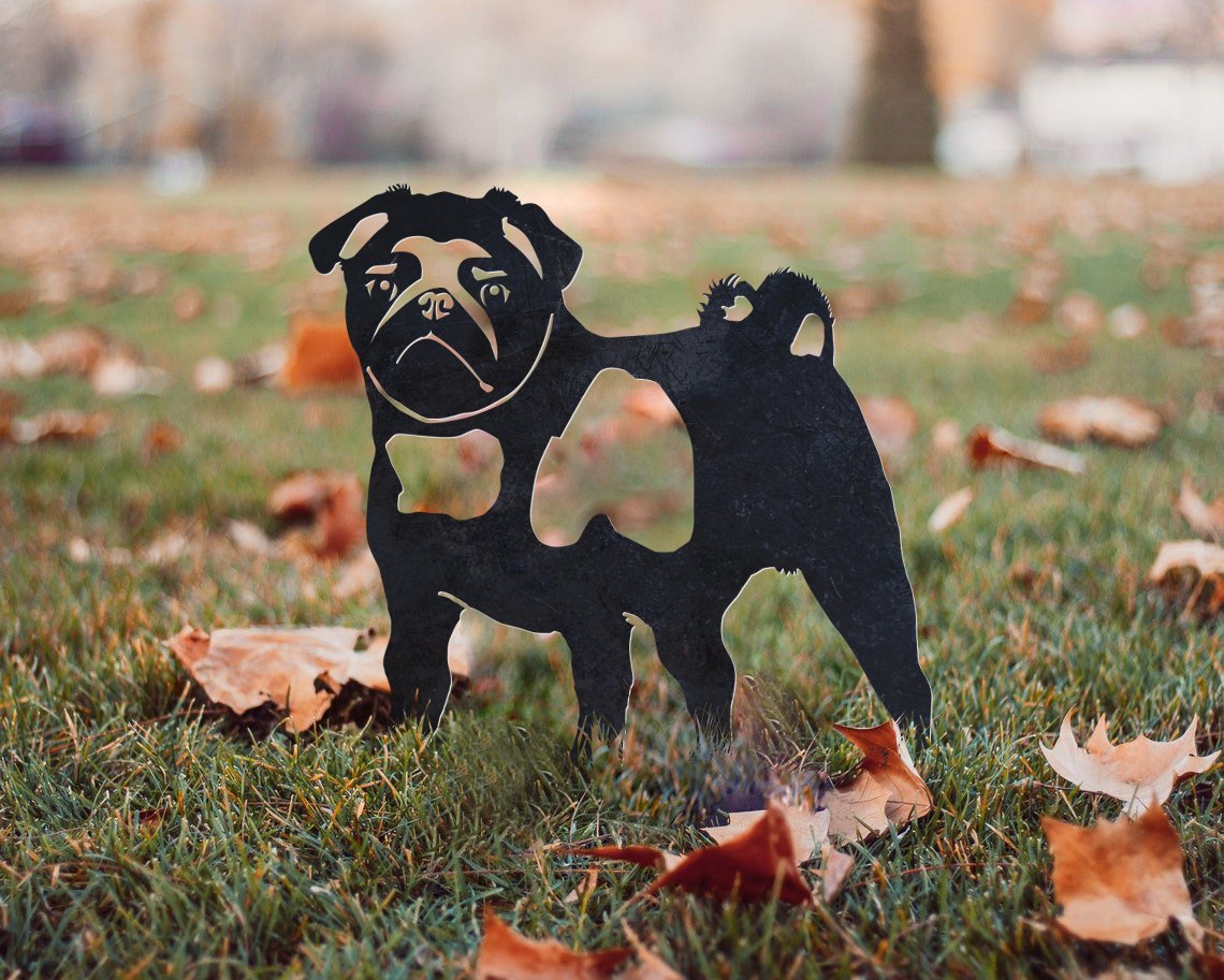 Pug Metal Silhouette