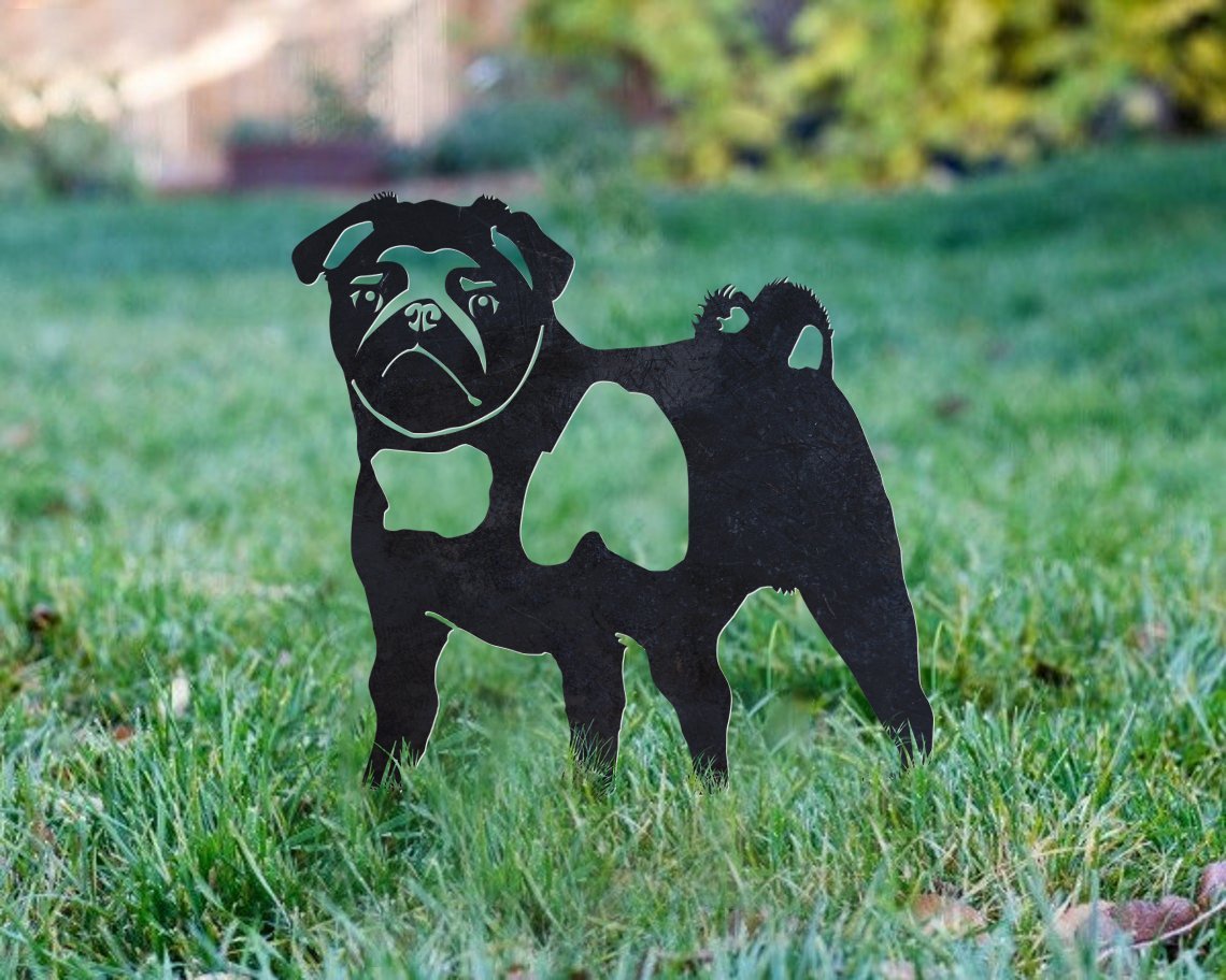 Pug Metal Silhouette