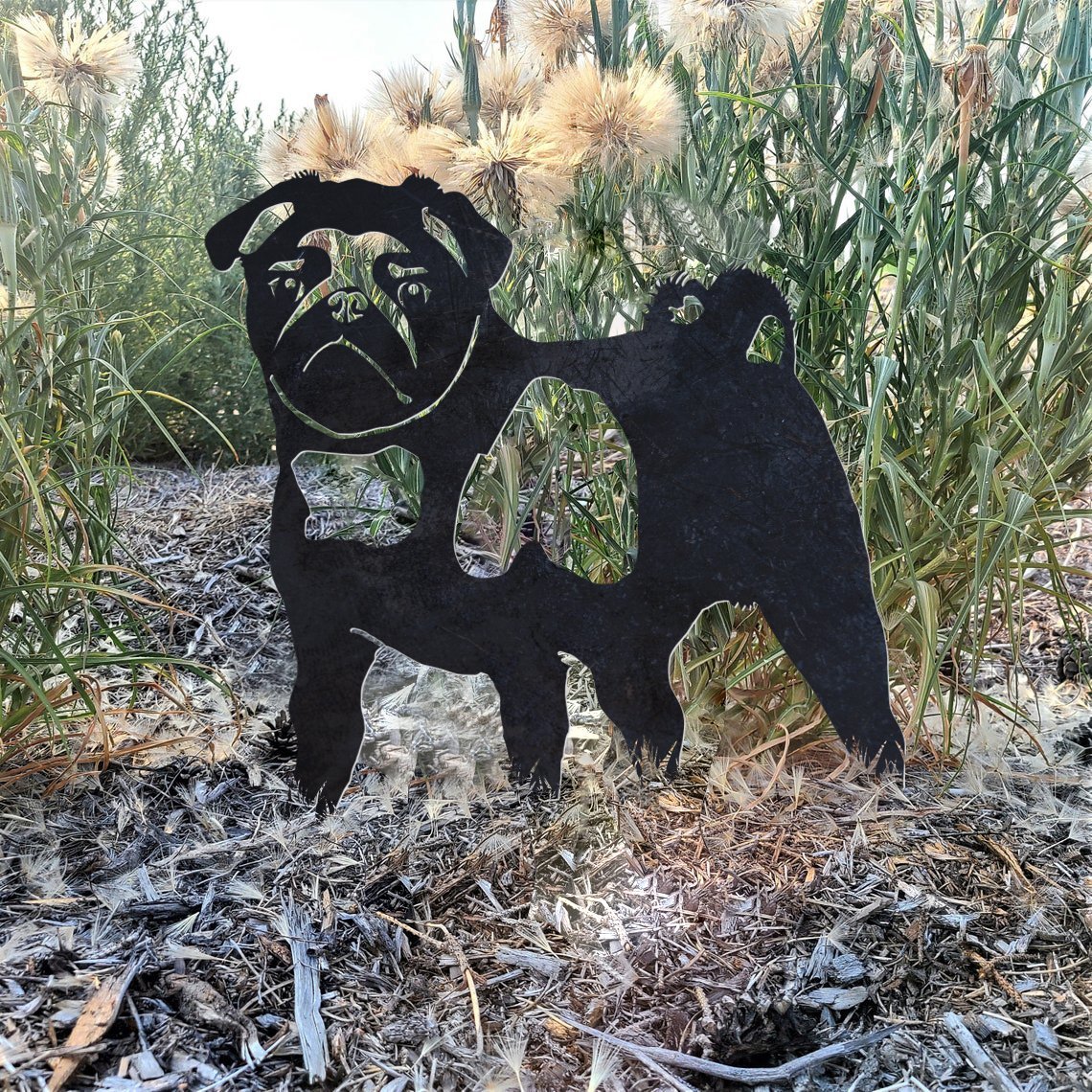 Pug Metal Silhouette