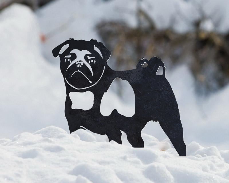 Pug Metal Silhouette