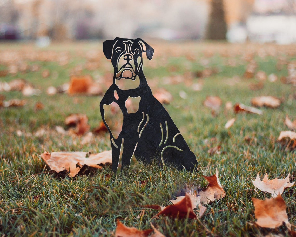 Boxer Metal Silhouette
