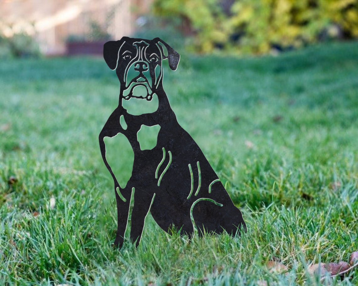 Boxer Metal Silhouette
