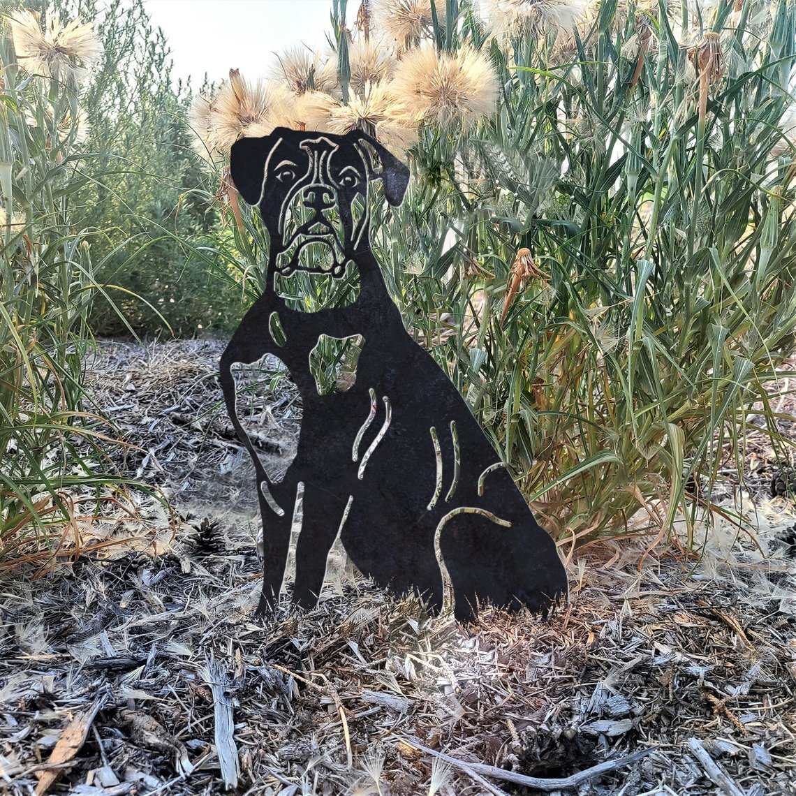 Boxer Metal Silhouette
