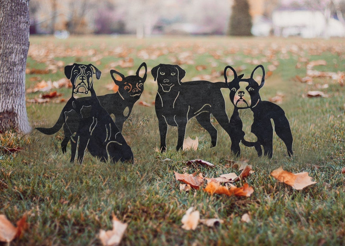 Boxer Metal Silhouette