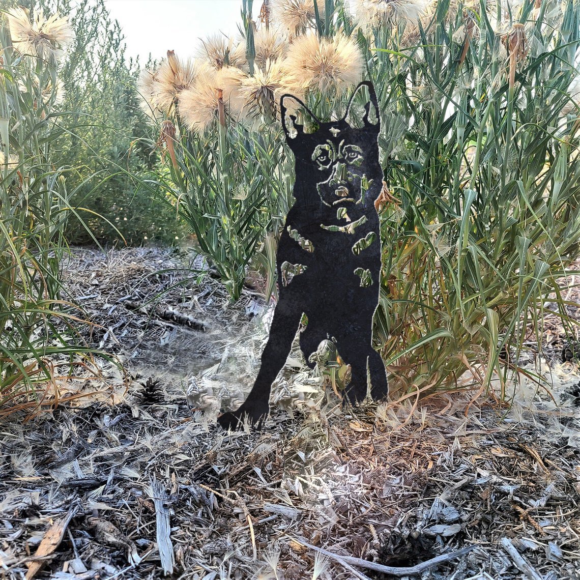 German Shepherd Metal Silhouette