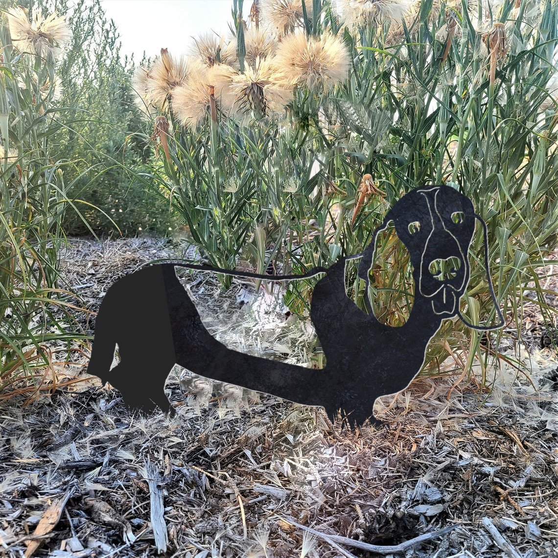 Basset Hound Metal Silhouette